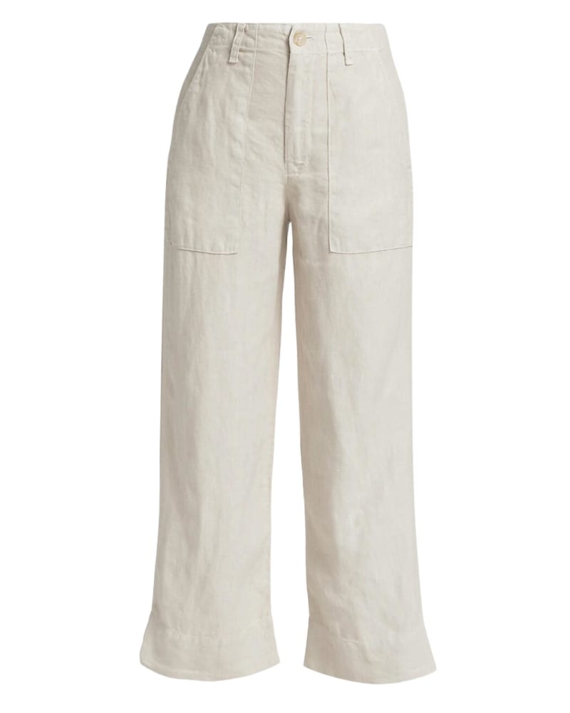 Front of a model wearing a size 12 Dru Pants In Sand in Sand by Velvet by Graham & Spencer. | dia_product_style_image_id:352167